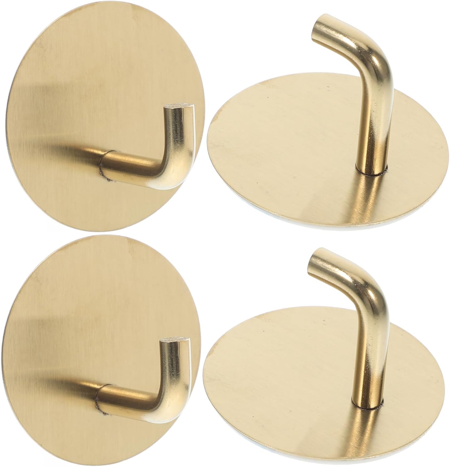 DOITOOL 20pcs Stainless Steel Adhesive Hooks Heavy Duty Wall Hooks for Hanging Towels and Robes No Drill Installation for Bathroom and Kitchen Use Strong Adhesive for Smooth