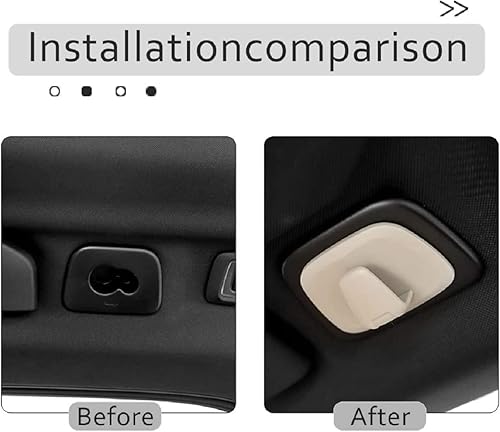 Miniatura 4 de Fgtagtal Ganchos interiores de techo para Volvo V90 S90 XC40 XC60 XC90 2015-2020, ganchos de techo de consola central de acrilonitrilo butadieno