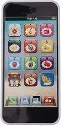 Ymiko Smartphone de Brinquedo para Crianças Aprendendo Com Tela Sensível Ao Toque, Reprodutor de Música e Luzes LED Coloridas, Telefone Interativo Com 8 Modos de Diversão para Crianças, Carregamento