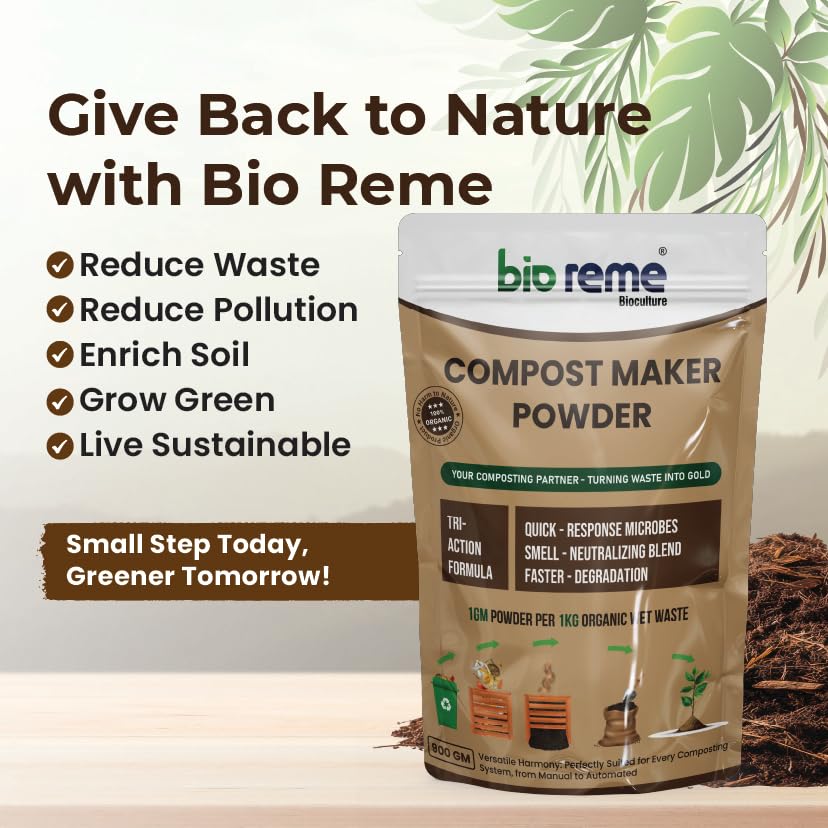 Image of Bio Reme Compost Maker Powder (900g) - Eco-Friendly Microbes for Faster, Odor-Free Composting & Richer Soil