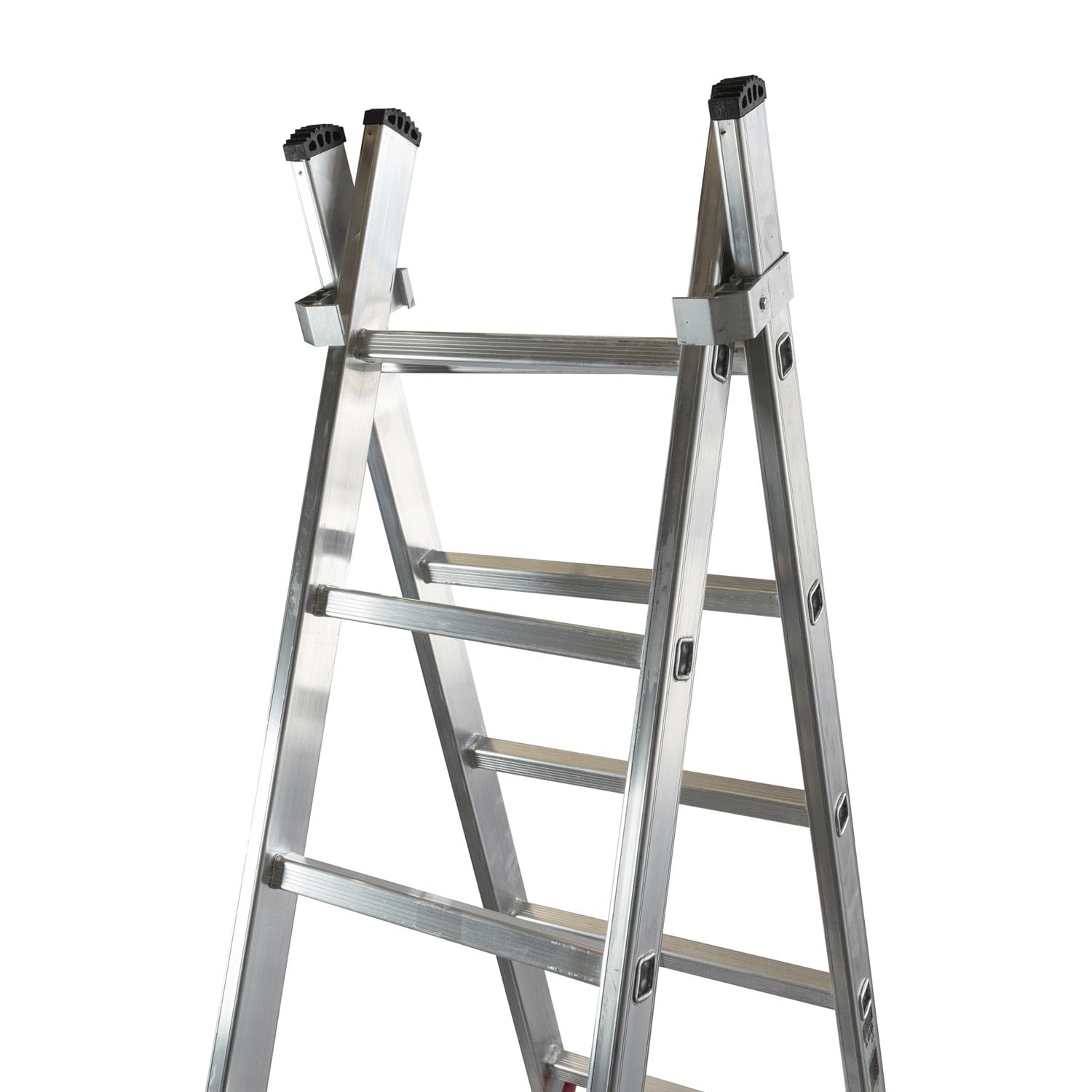 Homelux 825017 Podwójne schody Aluminiowe, 2,5 + 2,5 m, 2 x 9 Stopnie, 10,25 kg
