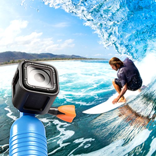 iSHOXS Aqua Handle - ActionCam Handstativ für emüdungsfreies Filmen - Bobber mit Styropor Innenkern passend für GoPro - auch mit montierter Kamera unsinkbar – Bild 7