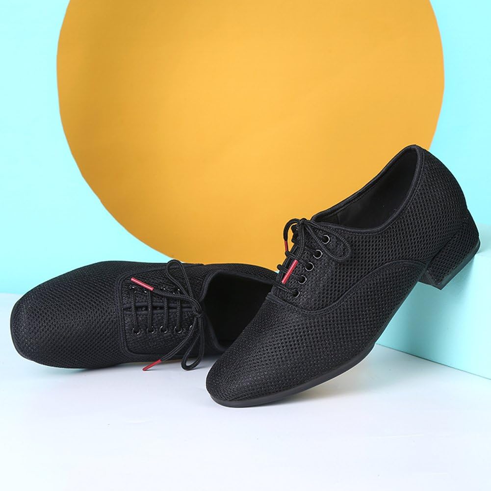 Zapatos De Baile De Salón para Hombre Elegantes con Cordones Negros Modernos Suela