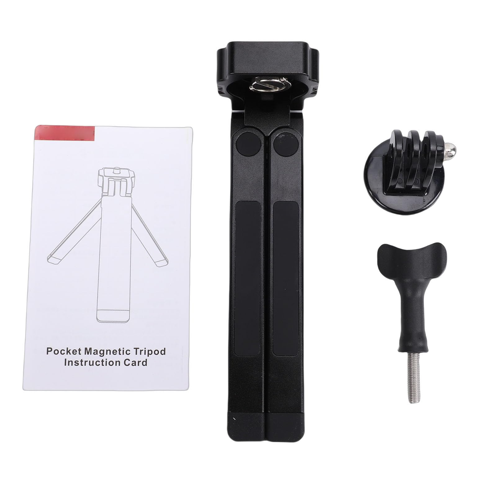 Jiawu Treppiede Magnetico Leggero e Pieghevole, Multifunzionale, per Action Camera, Fotografia di Viaggio, Alluminio, 1 unità