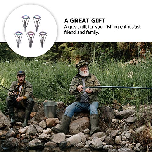 Kit de reparo de vara de pesca Besportble, 5 peças, guias de vara de pescar, vara de isca, guias de