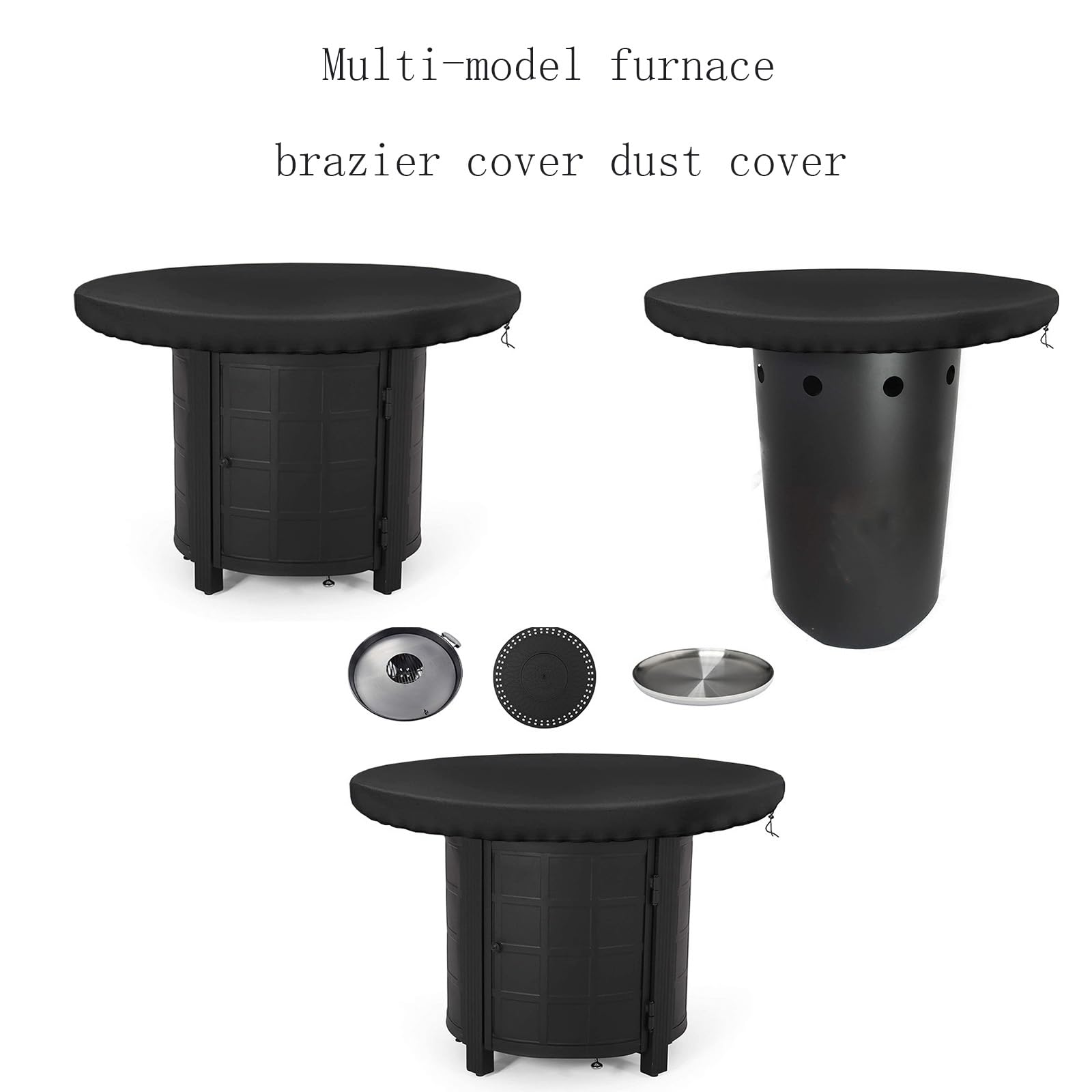 Housse Barbecue Exterieur Imperméable 80cm Protection Plaque Gril Rond