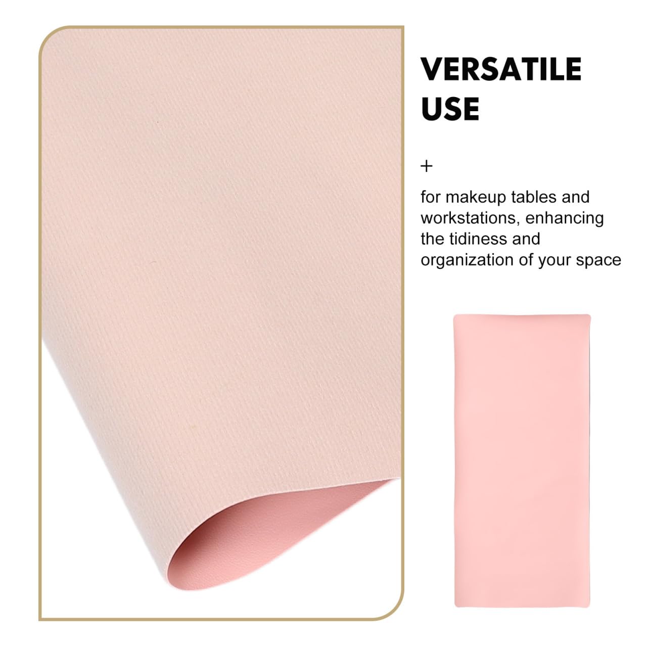 Tappetino Da Trucco Impermeabile E Antigrasso Healvian – 31,5x15,7 Pollici, Morbido, Antipolvere, Protezione Per Tavolo E Scrivania, Colore Rosa