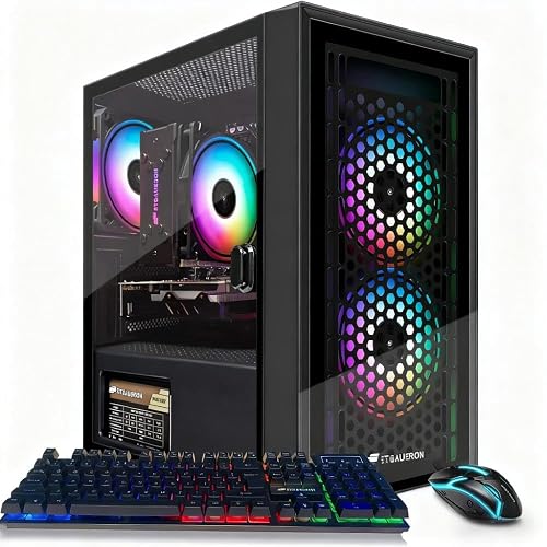 STGAubron Gaming PC Desktop with Intel i7 RX 550