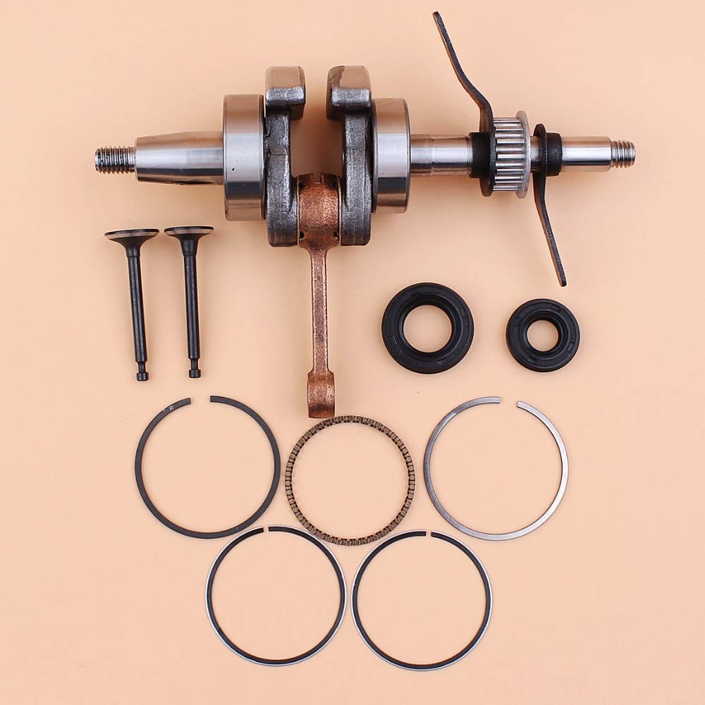 Beixi Temps Vilebrequin 39mm Anneaux de Piston Huile d'admission Joint Set Valve for Honda GX35 GX 35 Moteur Tondeuse à Moteur 4 Temps débroussailleuse Lawnmowers