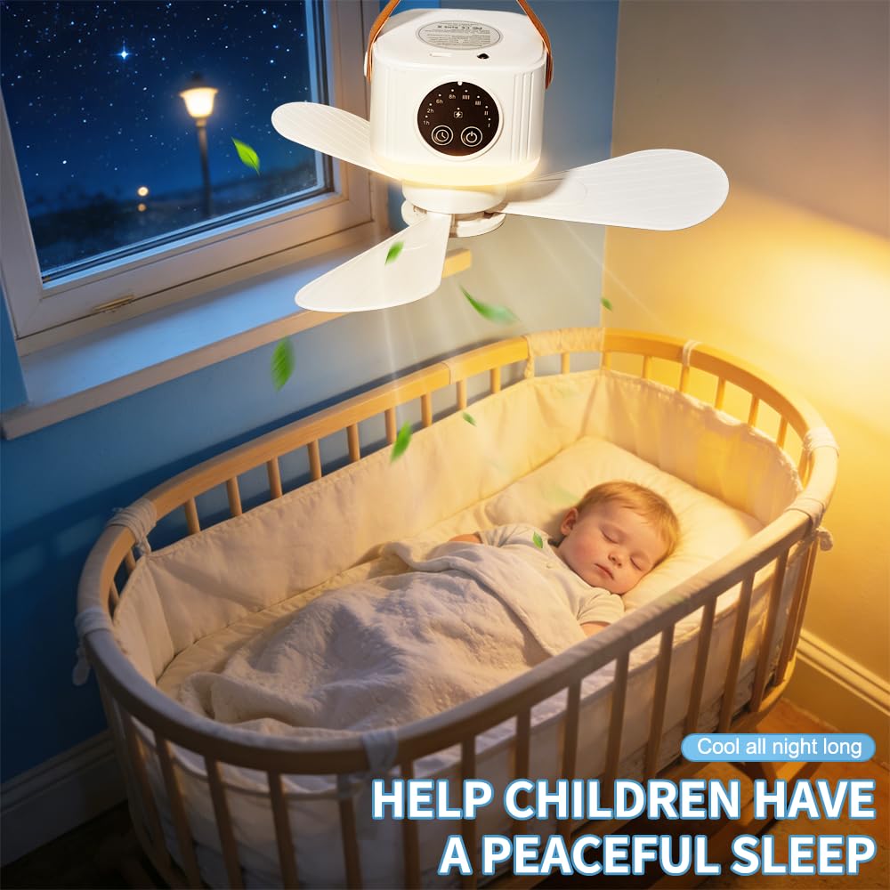 Deckenventilator mit Beleuchtung Camping,Outdoor Kleiner Deckenventilator mit Akku,Camping-Ventilator mit drahtloser Fernbedienung,Leise,USB,Timer,Pavillon Terrasse,Sonnenschirm