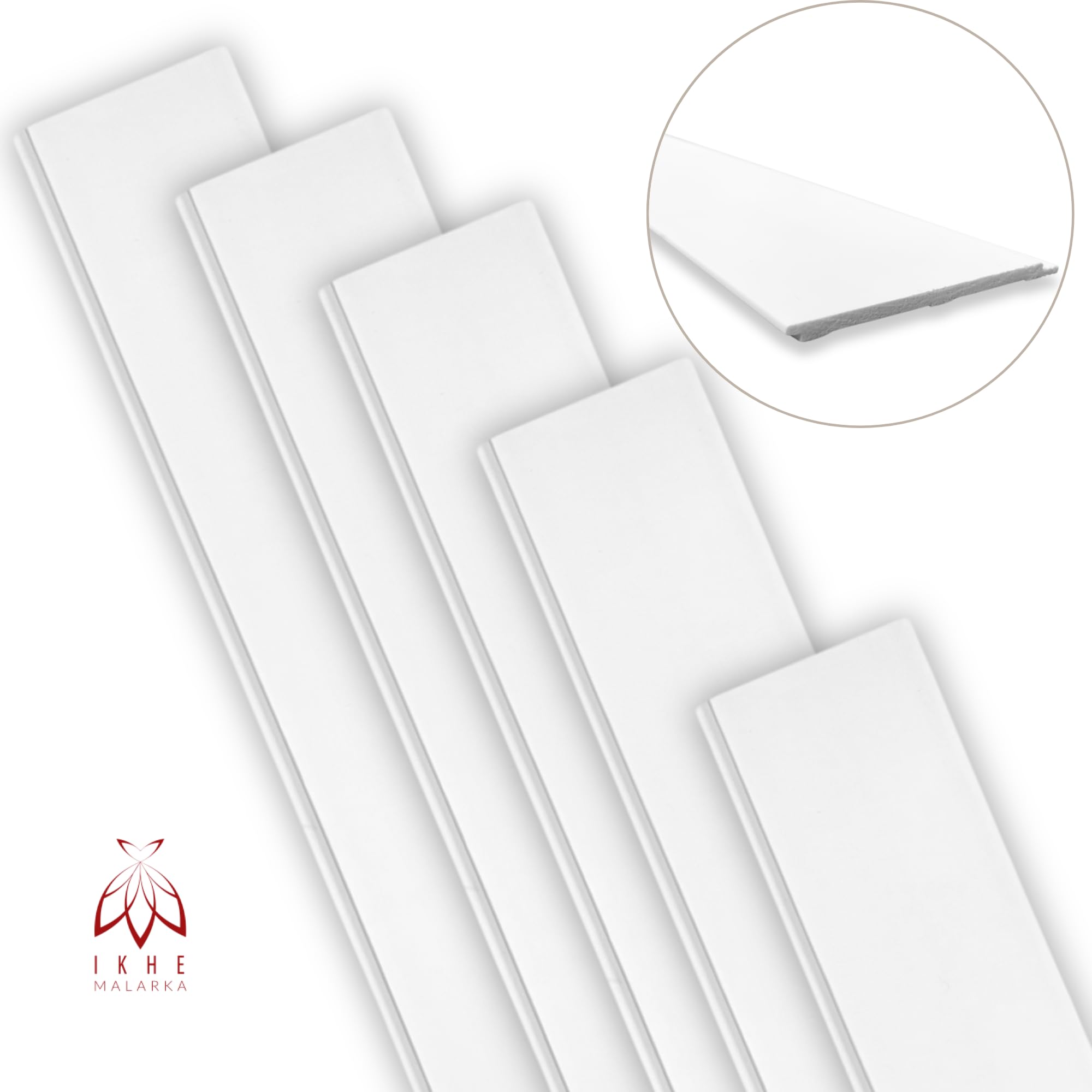3 m² de paneles de pared estilo casa de campo – Boiserie de revestimiento de pared de poliestireno duro (PS), color blanco – montaje sencillo con adhesivo, ideal para revestimiento de pared inglés