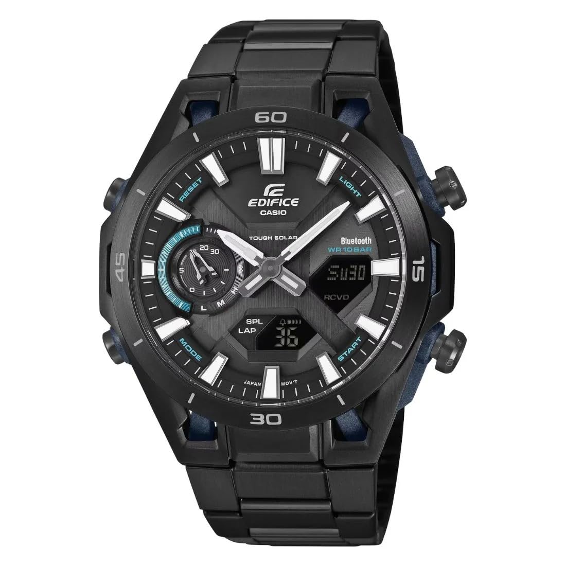 Casio Edifice - Reloj de hombre multifunción, Tough Solar, Bluetooth, negro, ECB-2300DC-1AEF