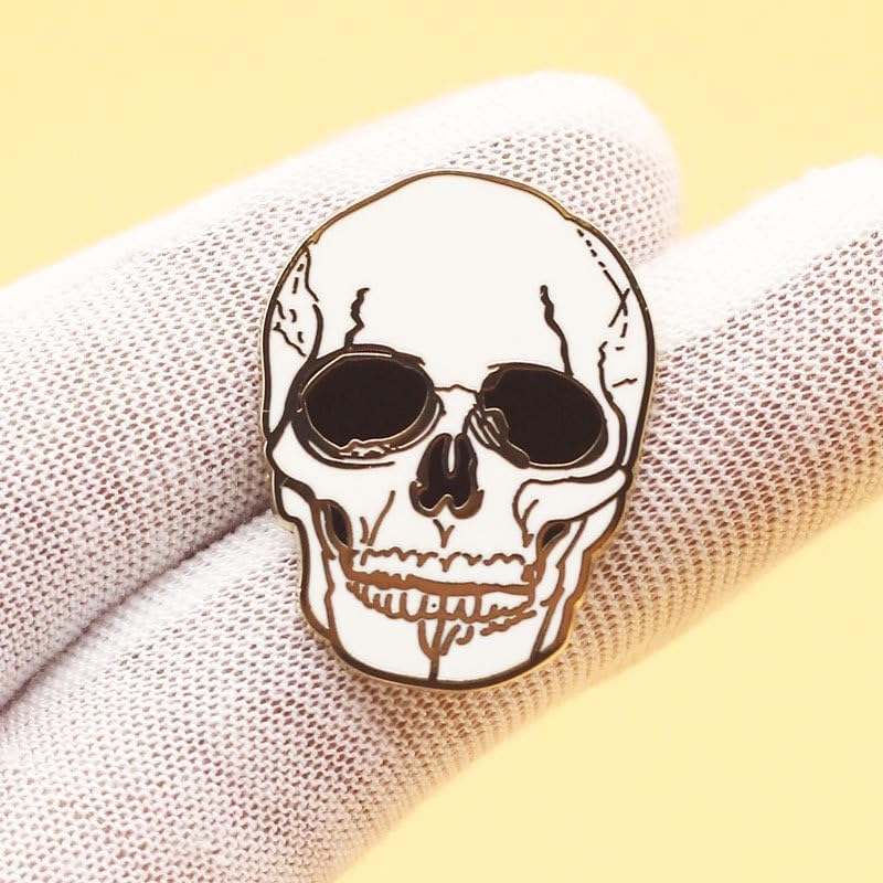 Stylish Skull Shaped Enamel Pin Metal badge brooch Edgy Accessory for Clothing & Backpacks image 2