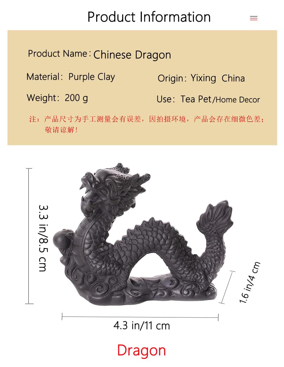 Herbata Yixing Purple Dragon Tea dla zwierząt domowych, herbata szczęścia, zabawne akcesoria do chińskich zestawów do herbaty Kung Fu, dom dla miłośników herbaty, taca na herbatę do samochodu, wystr