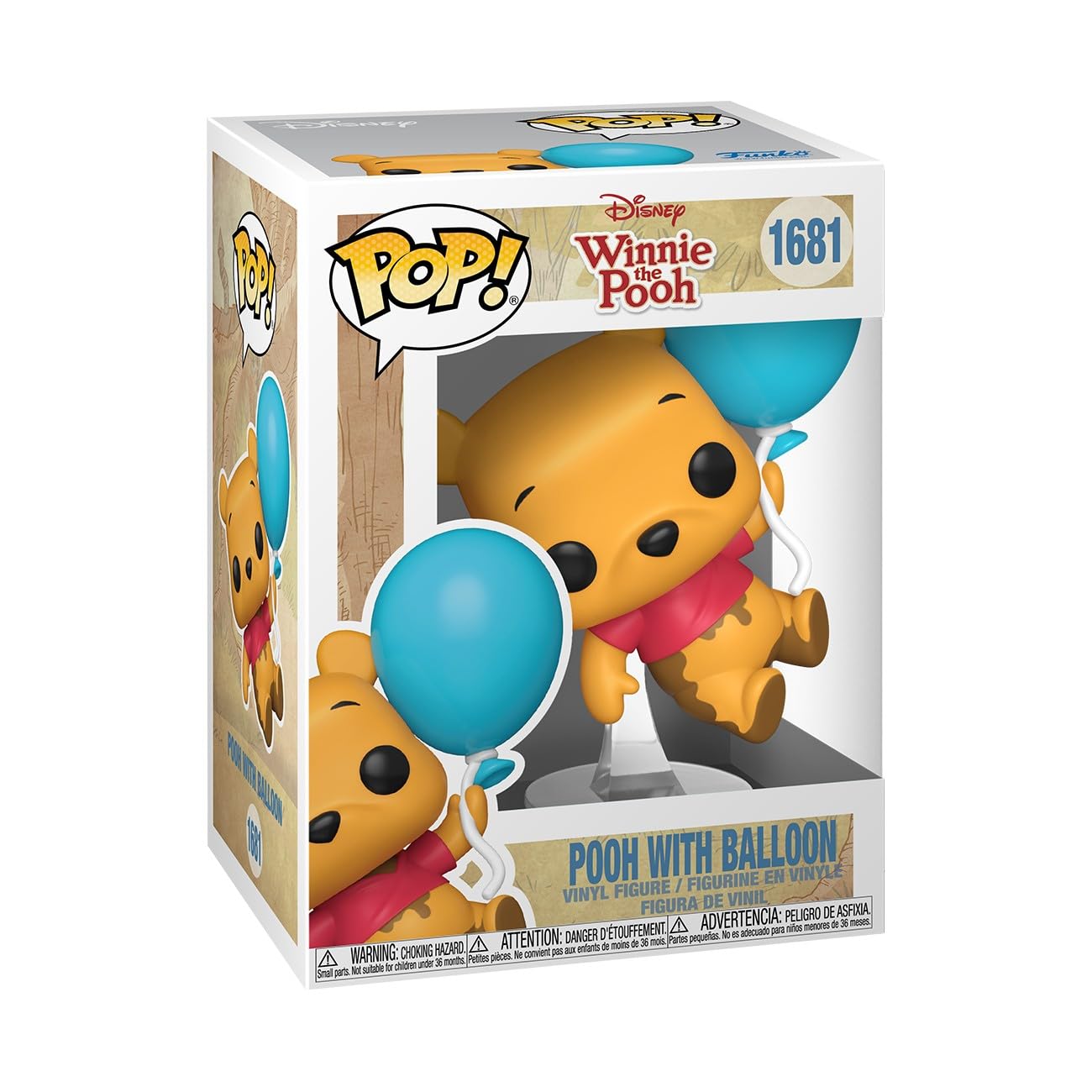 Funko Pop! Disney: Winnie The Pooh – Pooh With Balloon - Figura in Vinile da Collezione - Idea Regalo - Merchandising Ufficiale - Giocattoli per Bambini e Adulti - Cartoon/​Animation Fans