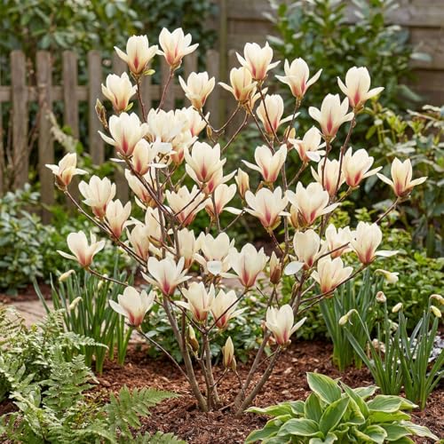 Bloomique - Magnolia Sunrise - Magnolie - Gartenpflanzen - Winterhart - Höhe 40-60 cm - Topf 19 cm