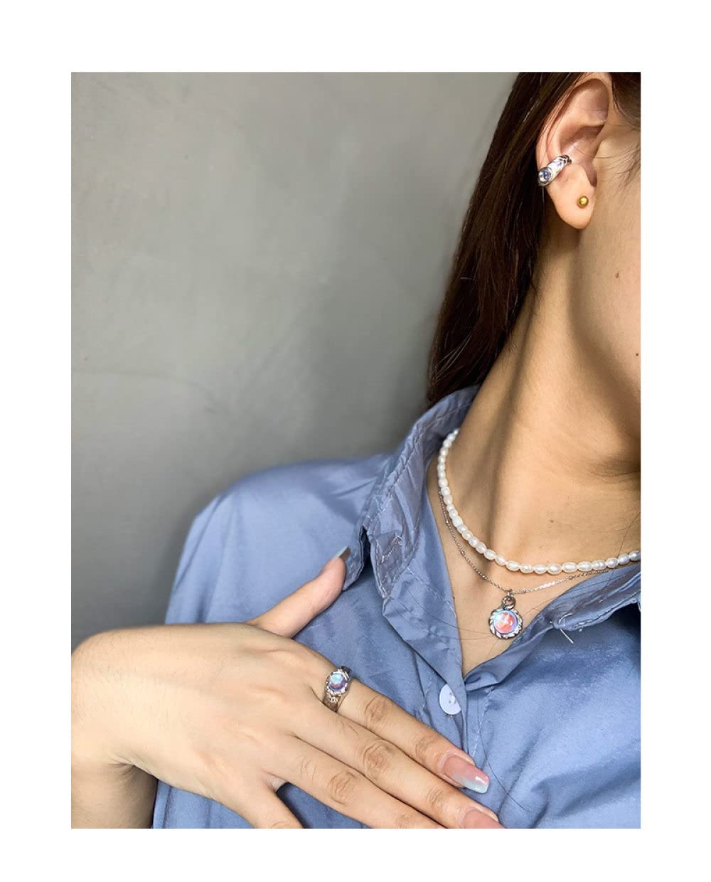Anello In Argento Sterling 925,S925 Anello In Argento Sterling Con Pietra Di Luna Anelli Regolabili Anello Aperto In Argento Anello Per Il Pollice Anello Eterno Fascino Di Nozze Gioielli Regali Per