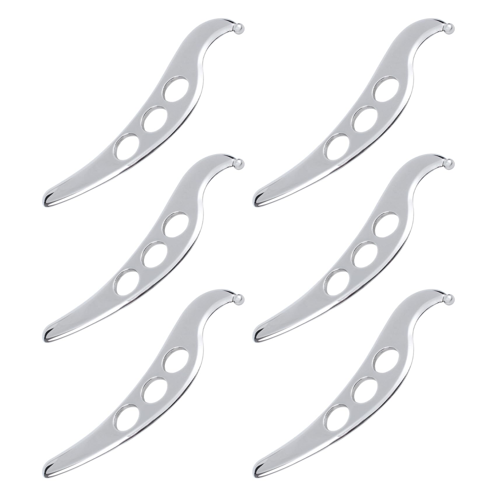 rieder 6X Inoxidable Acero Gua Sha Guasha Placa Masajeador Herramienta Rascador Terapia Física Músculo Suelto Meridiano Masajeador Máquina Spa Board Tool