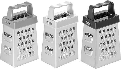 Mini rallador de queso, 3 unidades, rallador de caja de acero inoxidable con asa, ralladores profesionales para rebanar quesos de cocina, jengibre,