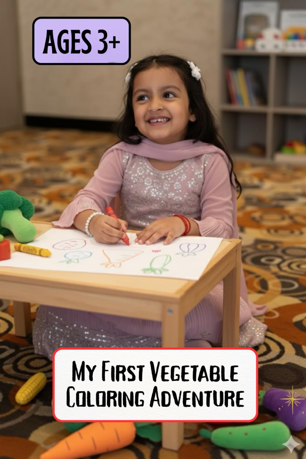 My First Vegetable Coloring Adventure: Fun & Easy Veggie Pages for Kids Ages 3–7