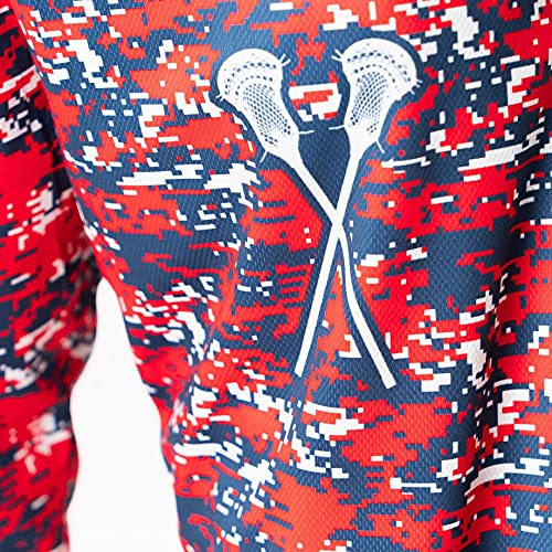 Lacrosse Patriotic Digital Camo Lounge Pants | Guys Lacrosse Performance Pants | Adult Large #TOP4