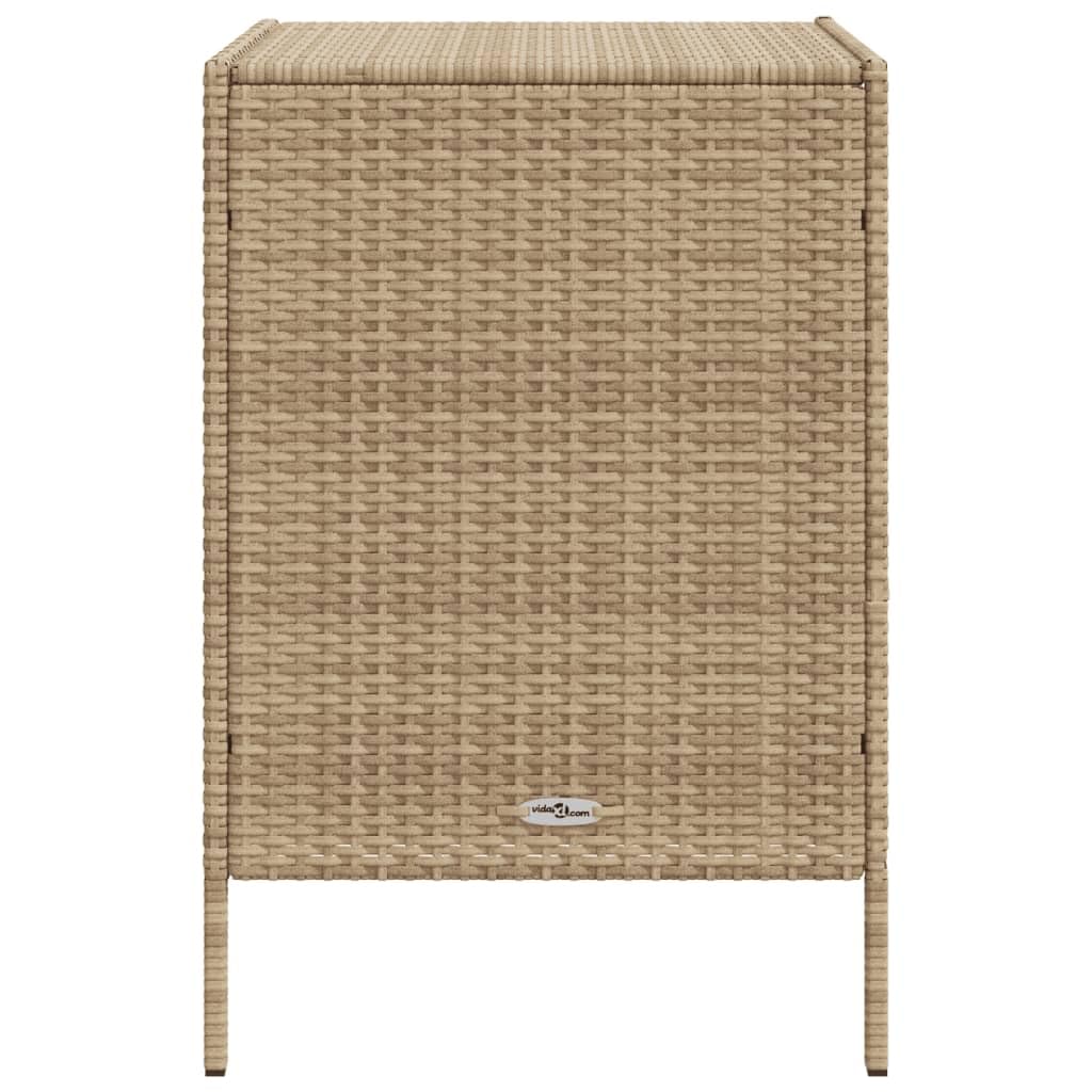 ZEYUAN Armario de almacenaje de jardín ratán PE Beige 55x59x80 cm, Armario Exterior Escobero, Mueble Exterior Almacenaje, Armario Exterior Jardin, Muebles Jardin Exterior - 365554