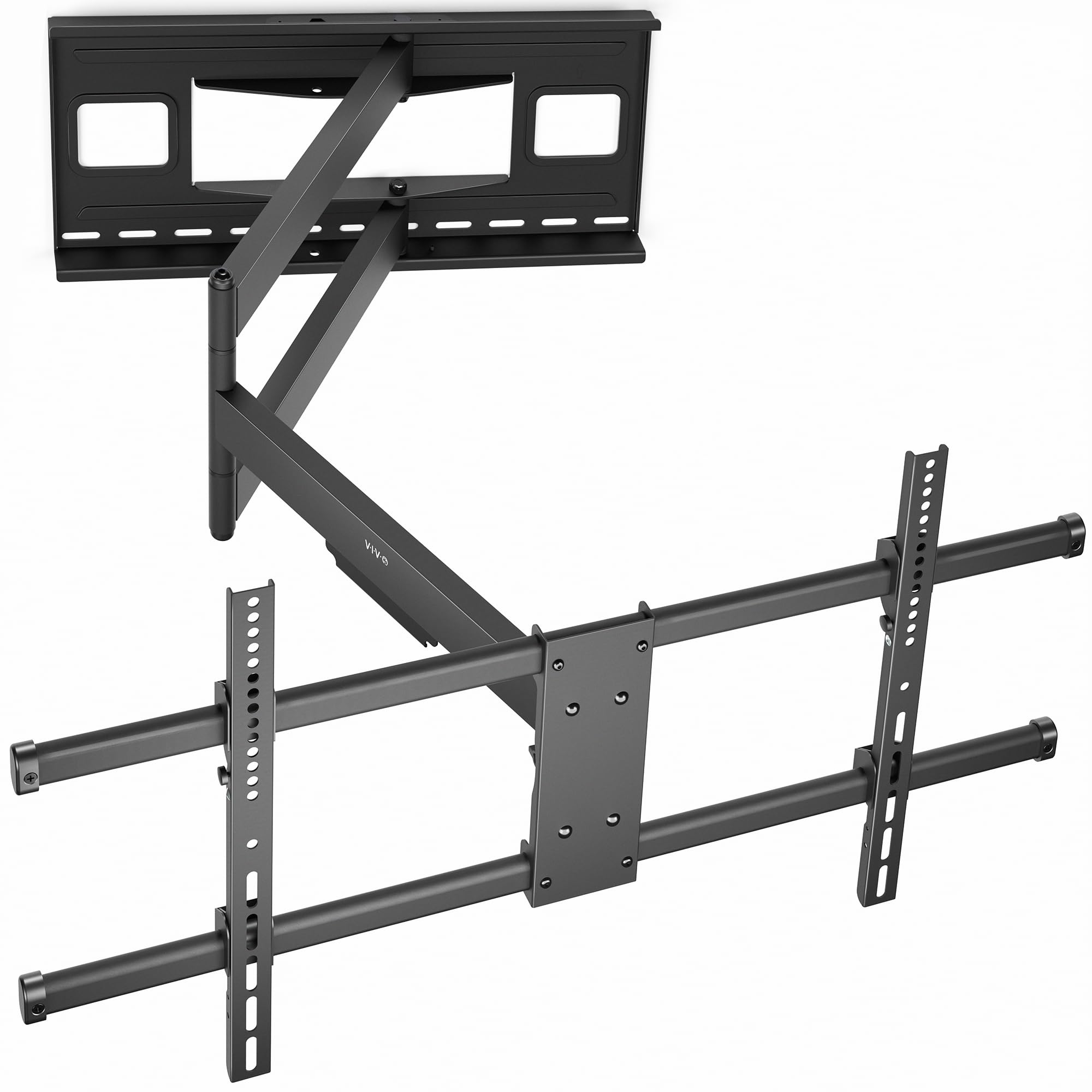 VIVO MOUNT-VW080L - Supporto da parete extra lungo per TV LCD LED piatti e curvi da 37" a 85", braccio allungato, supporto girevole per schermi LCD, LED, max VESA 800 x 400 mm, colore: nero
