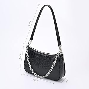 GAYI URBAN Snakeskin Shoulder Bag for Women, Small 90s Retro