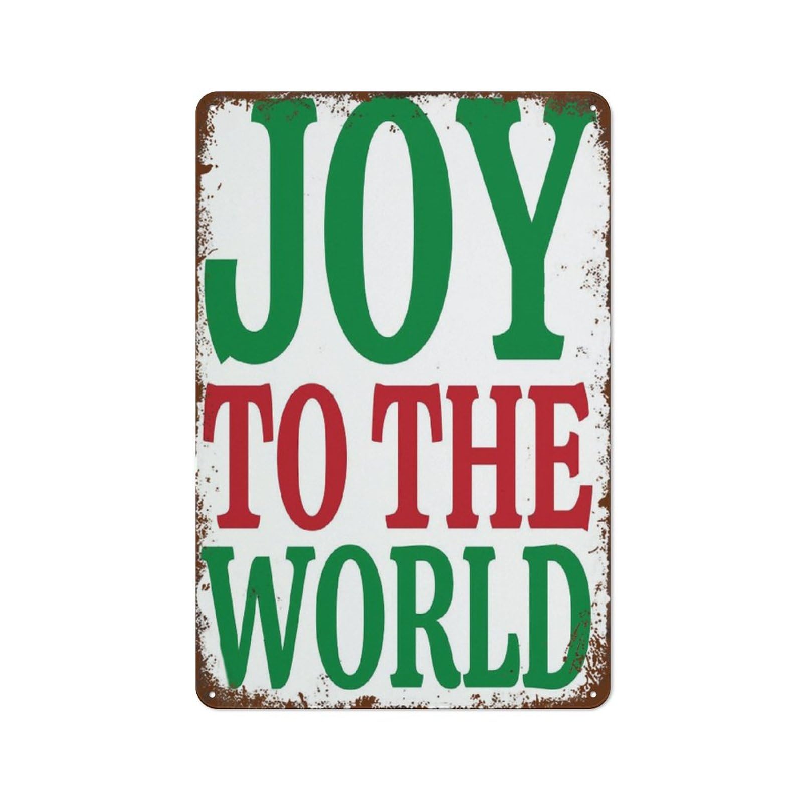 rayprint Joy to the World Metal Tin Signs-Metal Tin Exquisite Wall Art Decor Inspirational Gift Positive Affirmations Hanging Signs for Office Classroom Home Living Room Bedroom Wall Decor 8"x12"