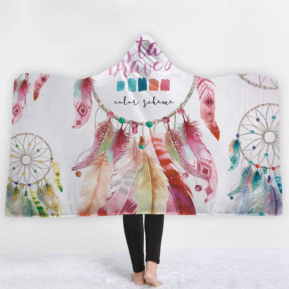 Plaid à capuche sherpa épais 150x200 cm, la solution anti-froid pour la pause déjeuner au bureau