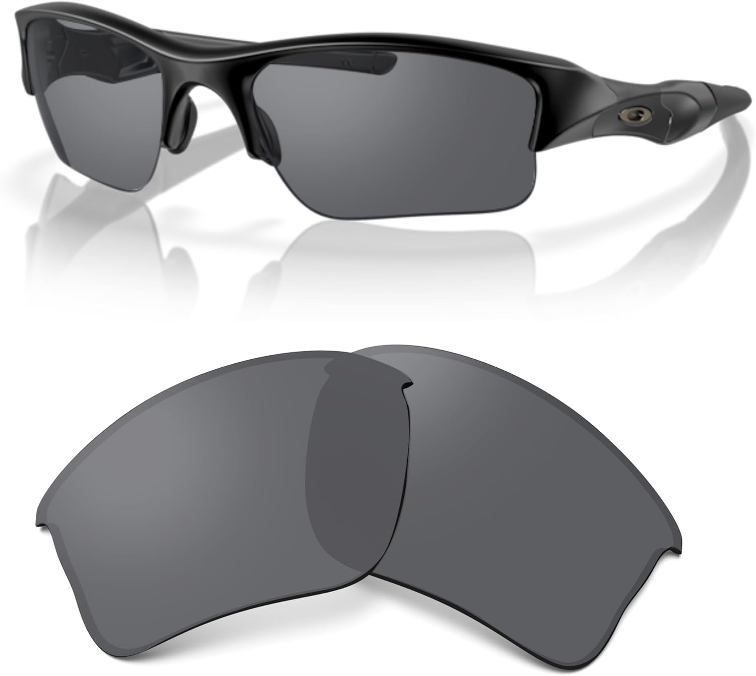 OAKLEY Original Flak Jacket XLJ OO9009 Replacement Lenses For Men For Women+ Bundle Microfiber Pouch -FRAMES NOT INCLUDED