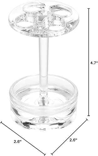 Miniatura 7 de InterDesign Eva soporte para cepillos de dientes para encimeras tocador de baño - Transparente