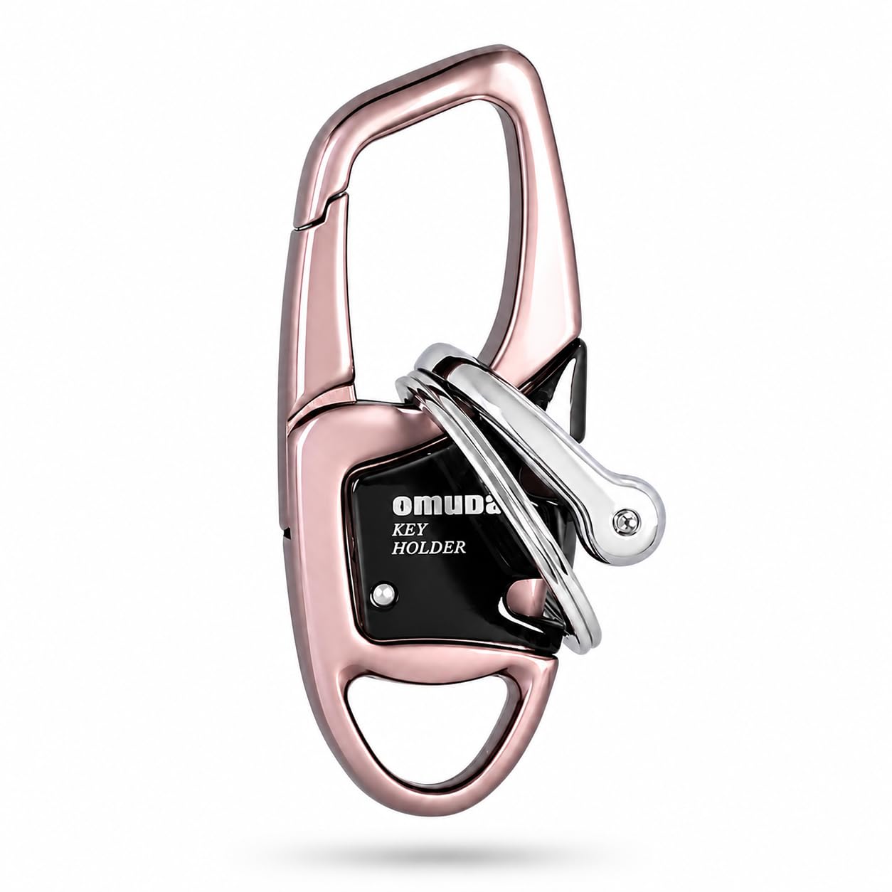 Stylish Hook Locking Silver Metal Carabiner Double Ring Hook Metal Key Chain for Men & Women-image-39