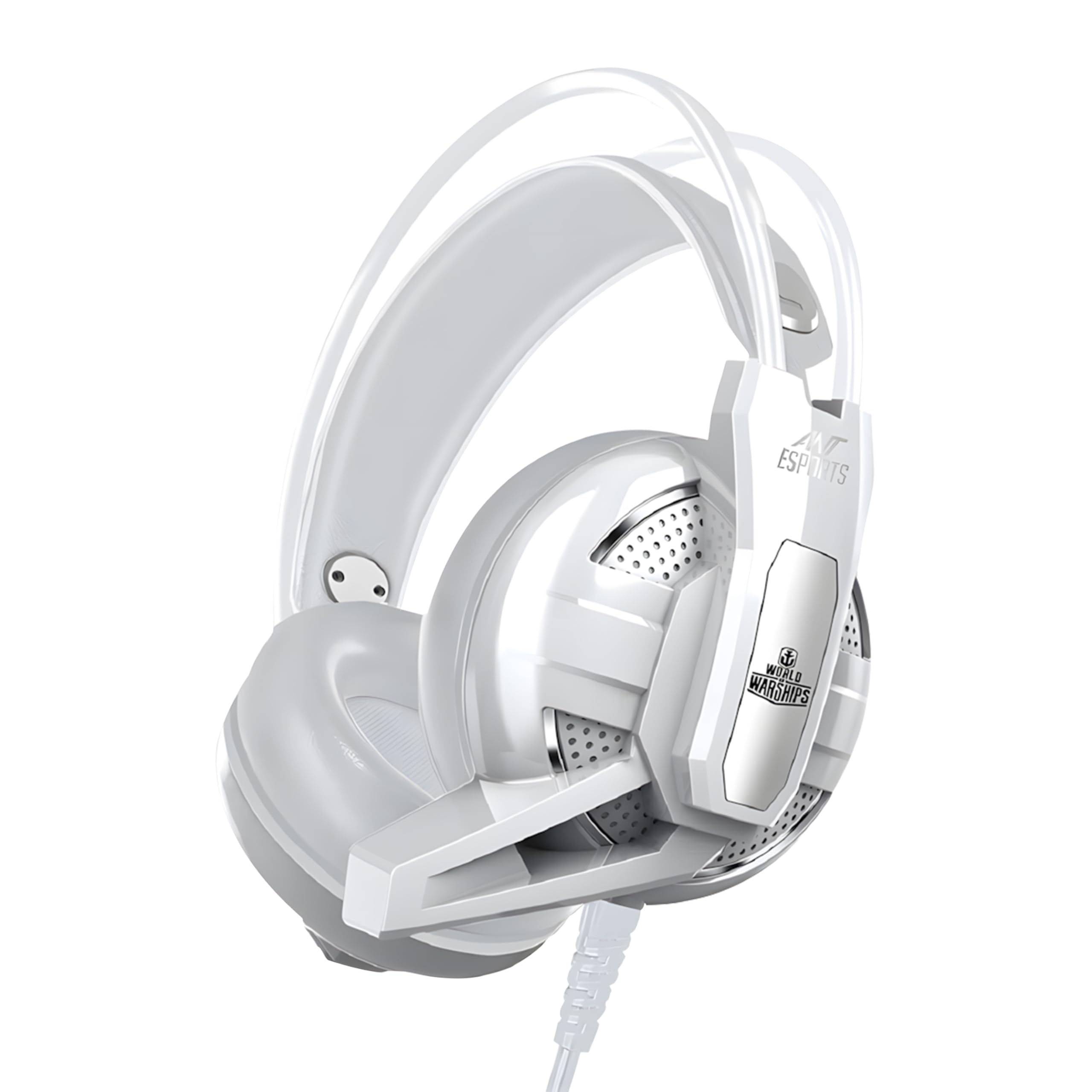 Ant Esports H520W Lightweight Gaming Over Ear Wired Headphones with Mic| 3.5MM Jack |50 MM Drivers | Compatible with PC/ PS4 / Xbox One/Nintendo/Mobile (White)
