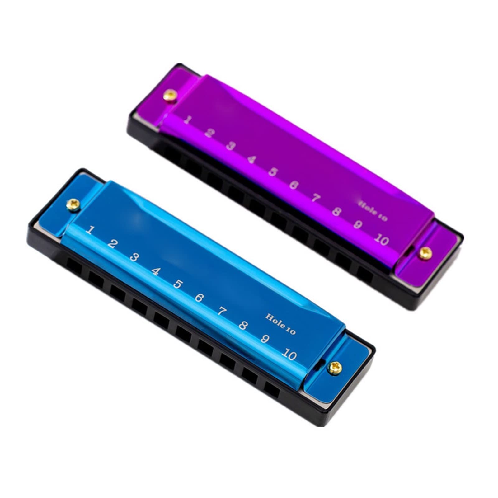 Studente di Armonica A 10 Fori A 20 Toni con Anima in Rame di Titanio Bambini Che Suonano La Chiave C dello Strumento Musicale Armonica per Principianti (Color : Purple)