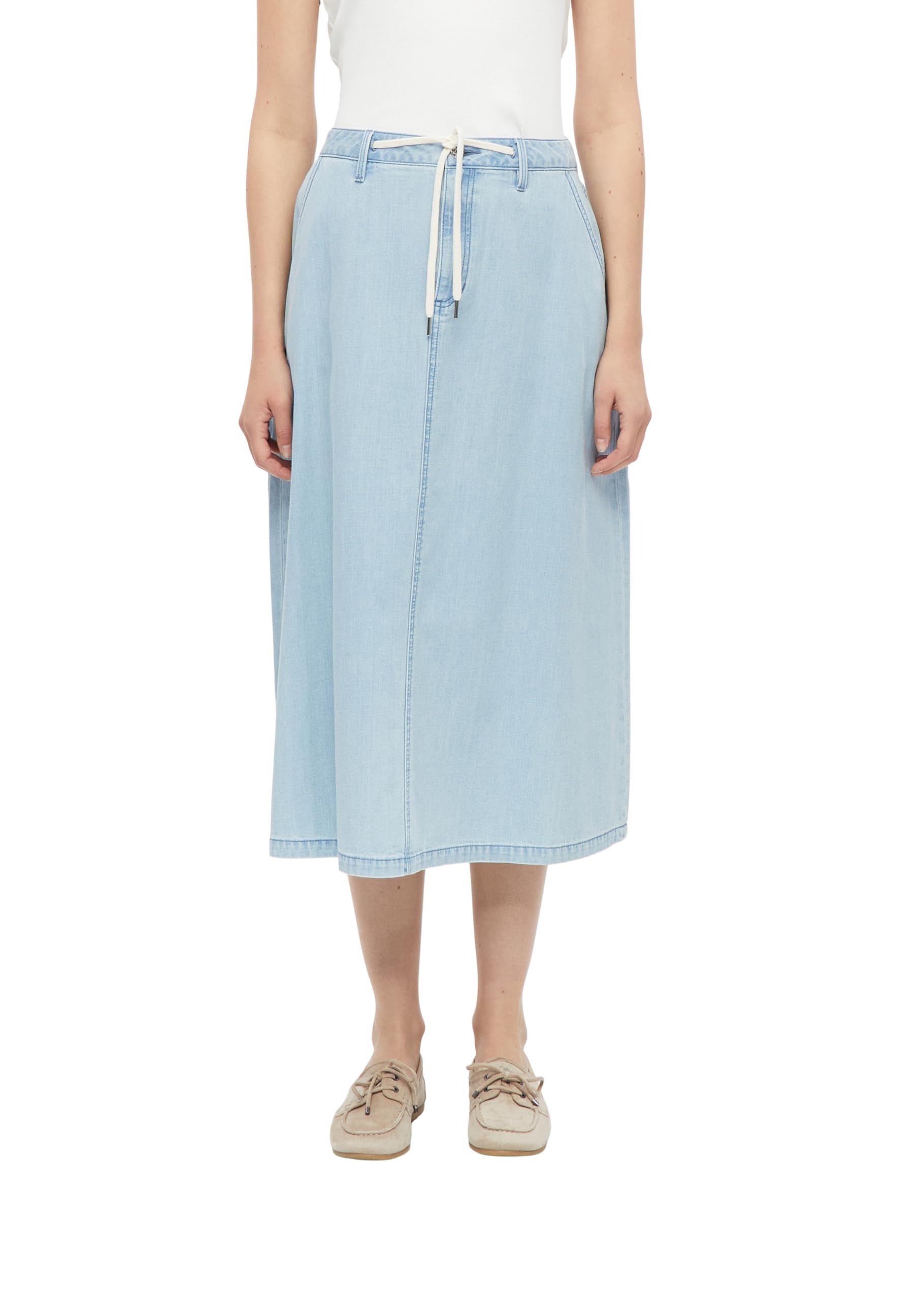 s.Oliver Women's 2179826 Midi Denim Skirt, Blue, 10