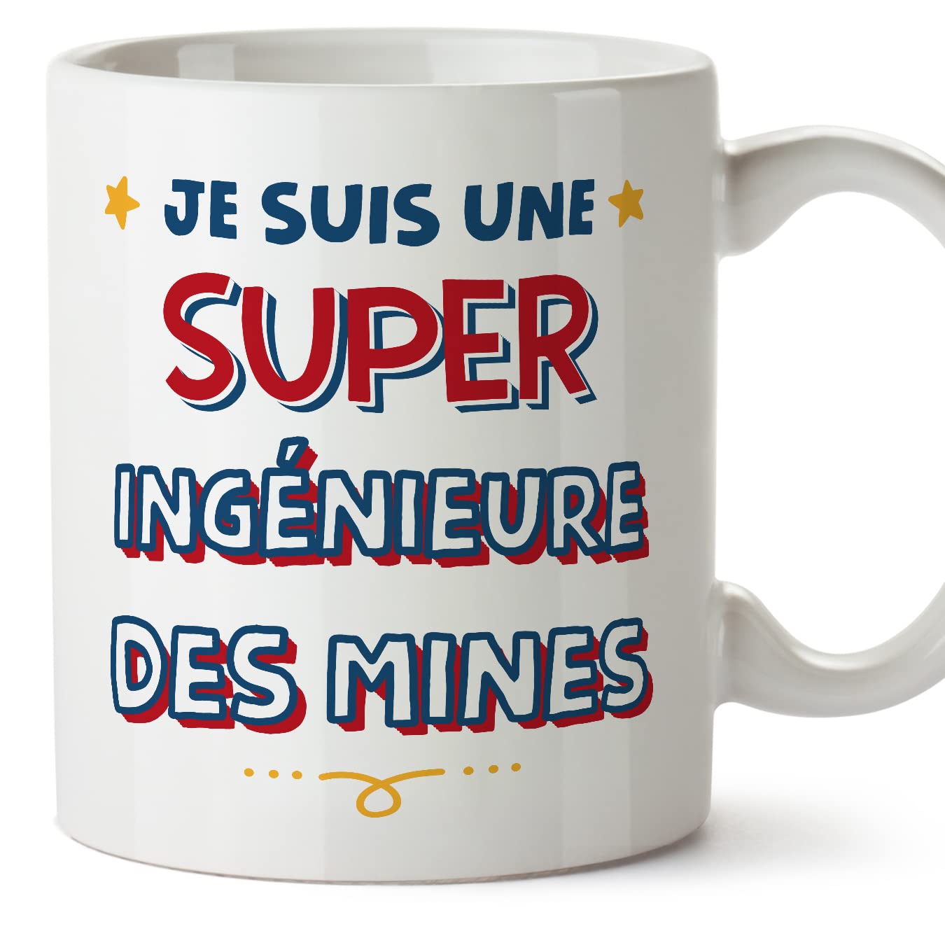 MUGFFINS Mining Engineer Woman Mug - in French - Je Suis Super - Funny Gift for Colleagues - Ceramic 11oz Mug â image 1