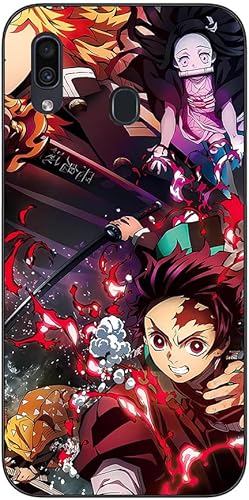 Miniatura 7 de Black Soft TPU Rubber Protective Anti-Slip Shockproof Fashion Case Cover Compatible with Samsung Galaxy A30 A20 Hashibira Inosuke Anime Japan Anime04