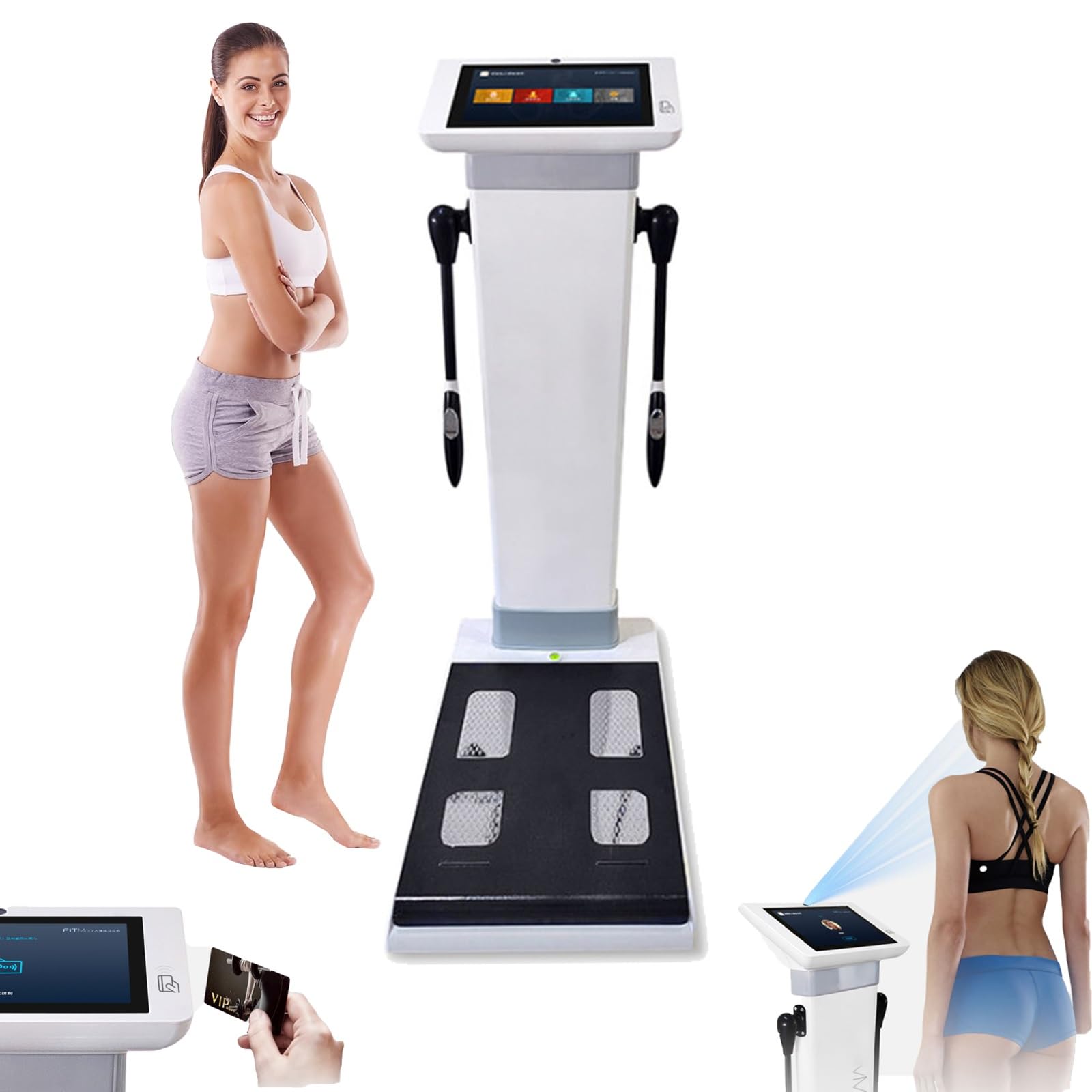 Báscula analizadora de composición corporal completa con monitoreo de salud y análisis de grasa para pruebas de fitness y control de peso