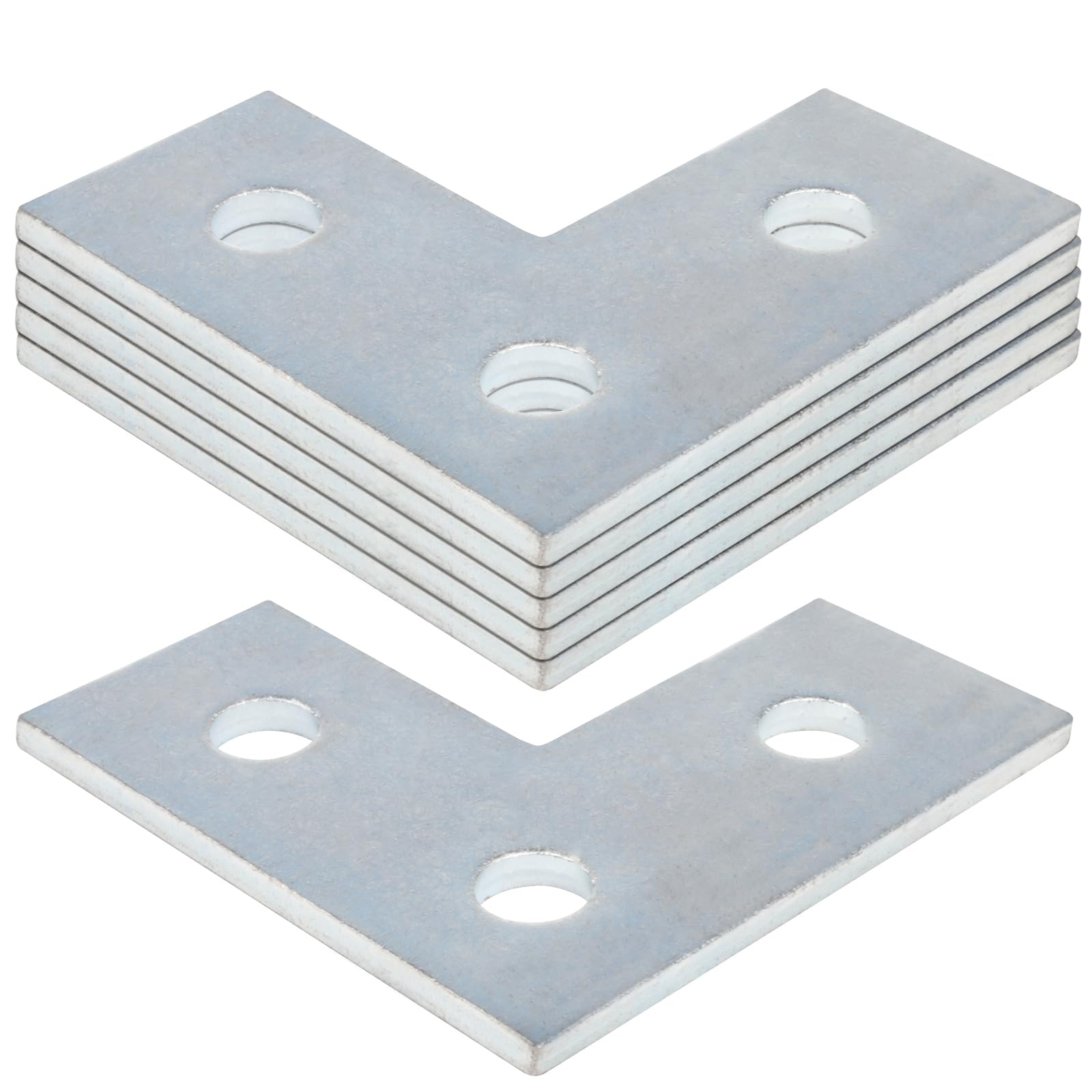 6 Pcs 3 Holes Flat Plate Fitting