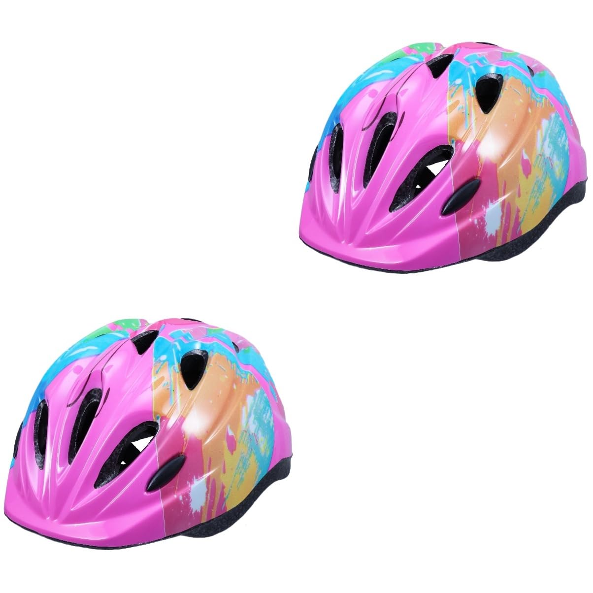 Kisangel 2pièces Casque De Vélo pour Garçon Fille Ajustable Casque De Et Léger pour Garçons Et Filles pour Cyclisme Activités De Plein Air