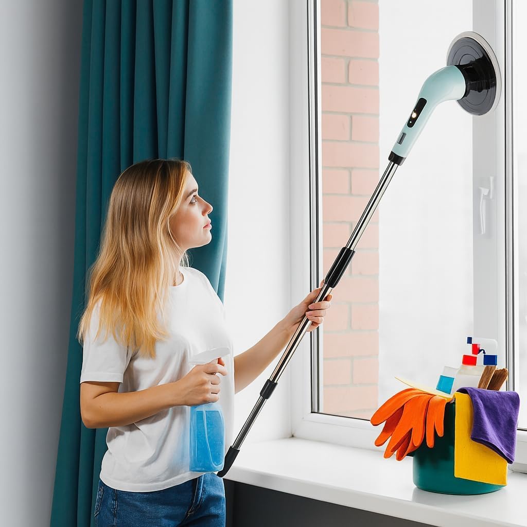 Esfregão Elétrico Profissional 9 em 1 Recarregável Mop 360º Sem Fio Potente Portátil Limpeza Pesada Banheiro Cozinha Piso Azulejo Janela Escova Multiuso Compacto Giratório Casa Premium Ajustavel Esfregão Elétrico Profissional 9 em 1 Recarregável Mop 360º Sem Fio Potente Portátil Limpeza Pesada Banheiro Cozinha Piso Azulejo Janela Escova Multiuso Compacto Giratório Casa Premium Ajustavel