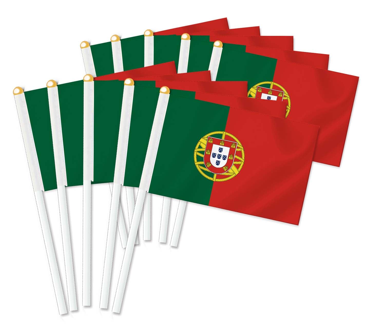 25 PCS Portugal Handheld Flag,Portuguese Decor Hand Held Flags,Decoration Banner — image 1