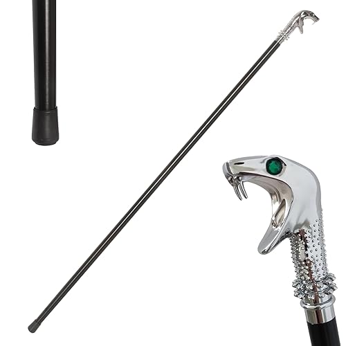 COSWOR 45.3" Costume Cane Walking Stick Snake Staff for Cosplay, Costume Dress-Up Props, Collection