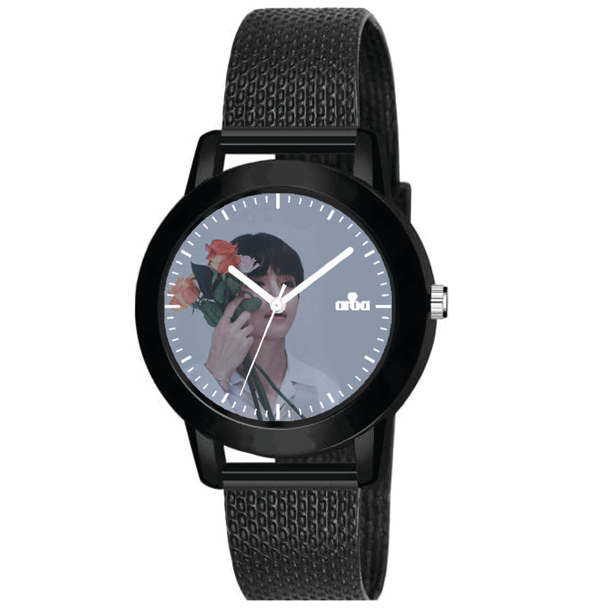 AROA Watch for Womens with BTS Taehyung Model : 320 in Black Metal Type Rubber Analog Watch Blue Dial for Women Stylish Watch for Girls (B0C2PWLZHF) Amazon Price History, Amazon Price Tracker