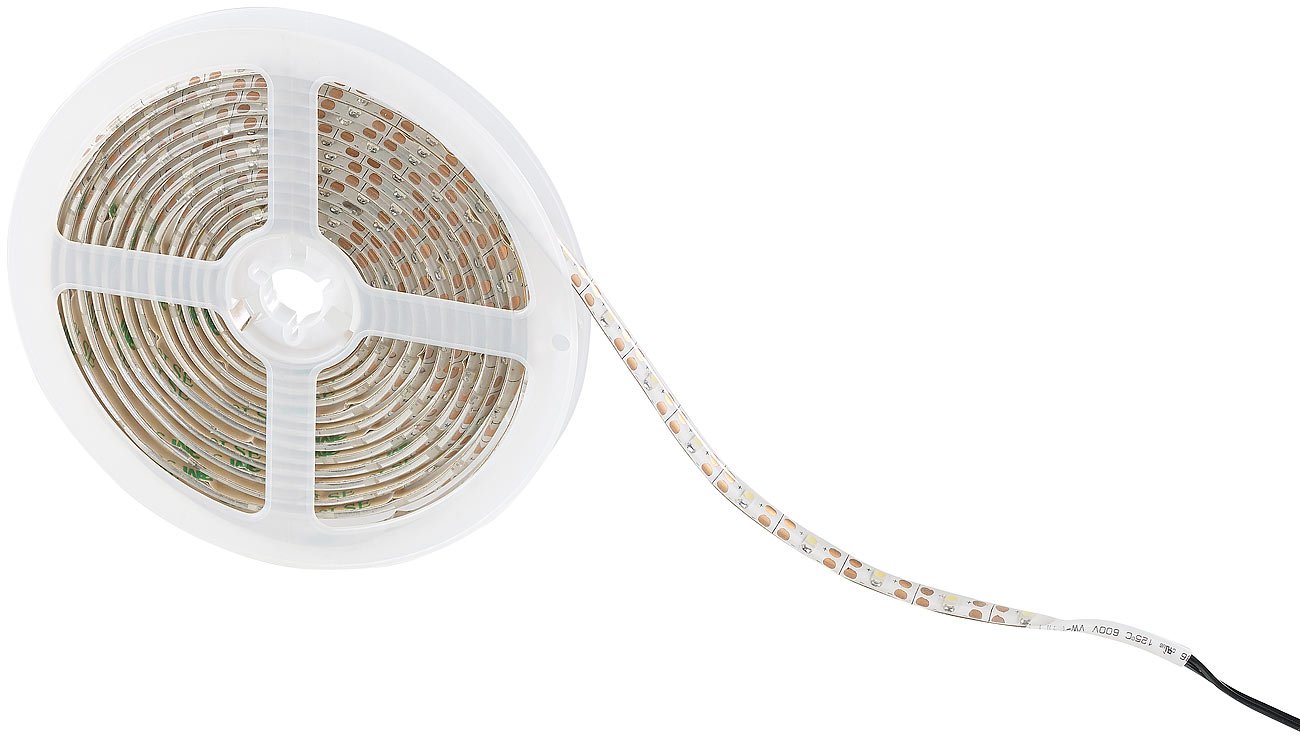 Lunartec Solar Lichtleiste: 2er-Set Solar-LED-Streifen mit 180 tageslichtweißen LEDs, IP65 (Lichterkette wetterfest, Lichtleiste Outdoor)