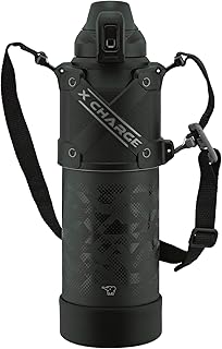 象印 水筒 大容量 1.5L 【衝撃に強い】 洗う点数2点のみ 洗いやすい シームレスせん 冷たさキープ スポーツドリンク クールボトル ブラック SD-HB15-BA