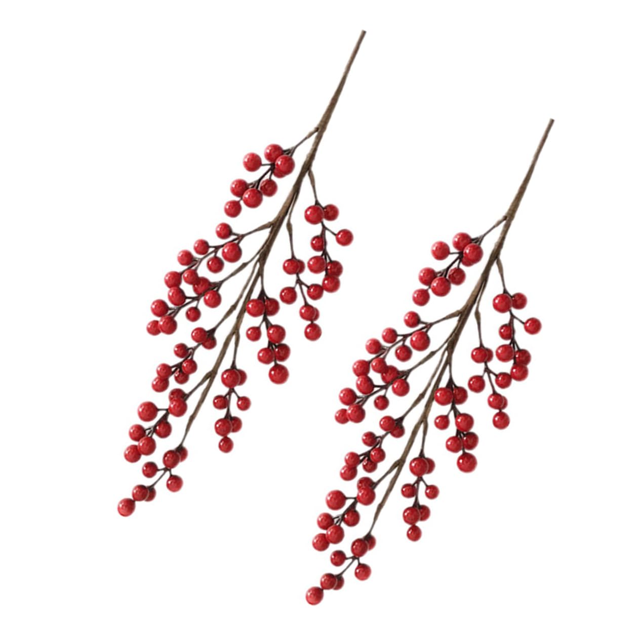 Abaodam 2 Set Di Bacche Di Natale Rami Di Frutta Finti Bacche Decorative in Rattan Per Ghirlande Domestiche 2 Pezzi*2