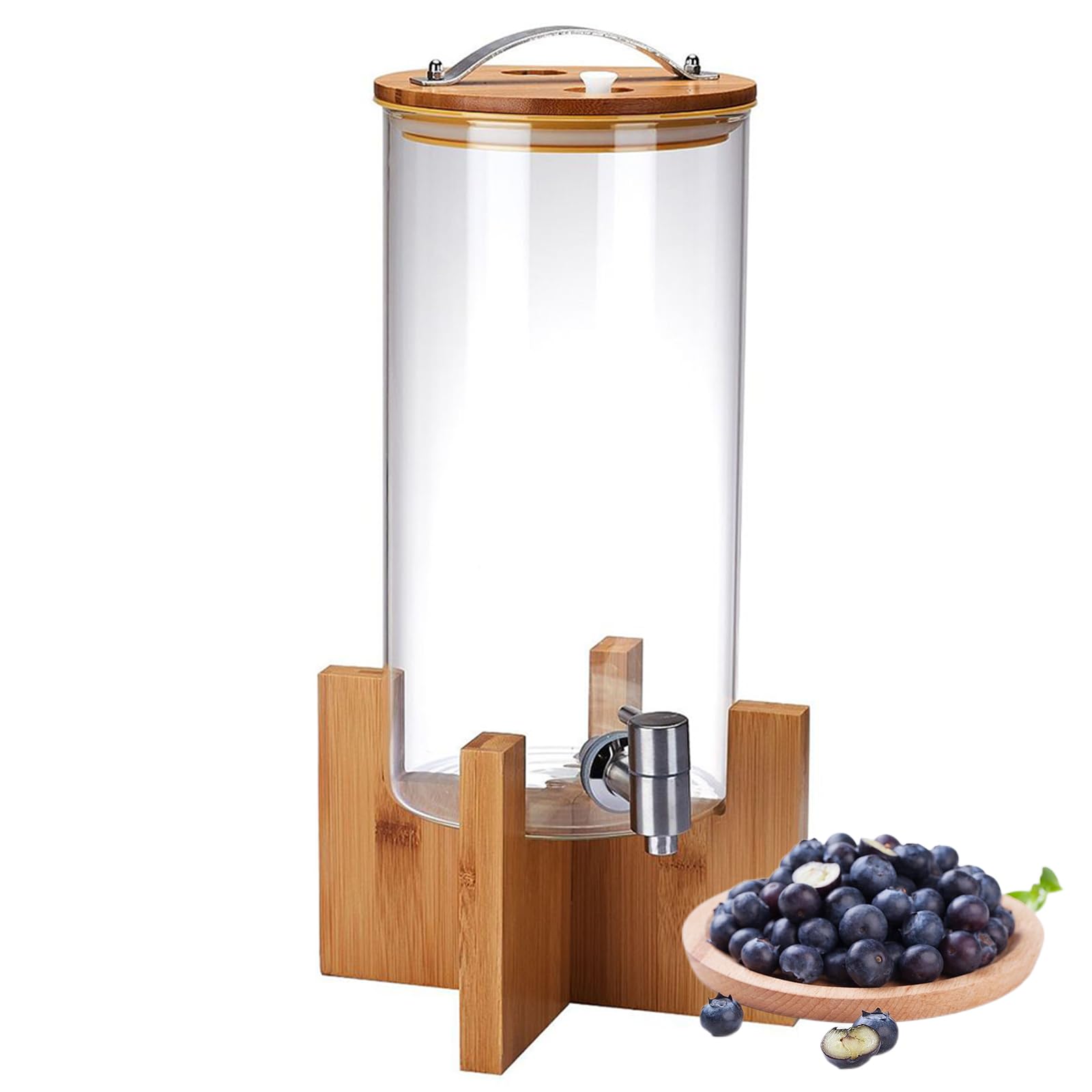 AYCDL Beverage Dispenser with Stand, Drink Dispenser with Spigot for Hot or Cold Drinks, Ideal for Water, Juice, Iced Tea - for Parties and Events,5L