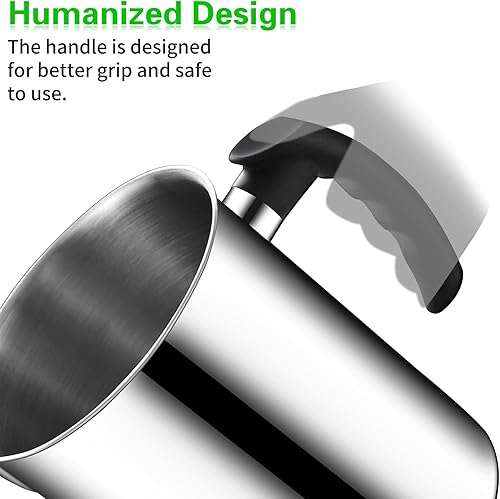 Miniatura 3 de ABK Olla para hacer velas, 60.9 fl oz60 onzas, olla de fusión de cera de doble caldera, jarra de acero inoxidable 304 con mango resistente al calor